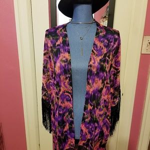 NWT Rock 47 fringe kimono M-L